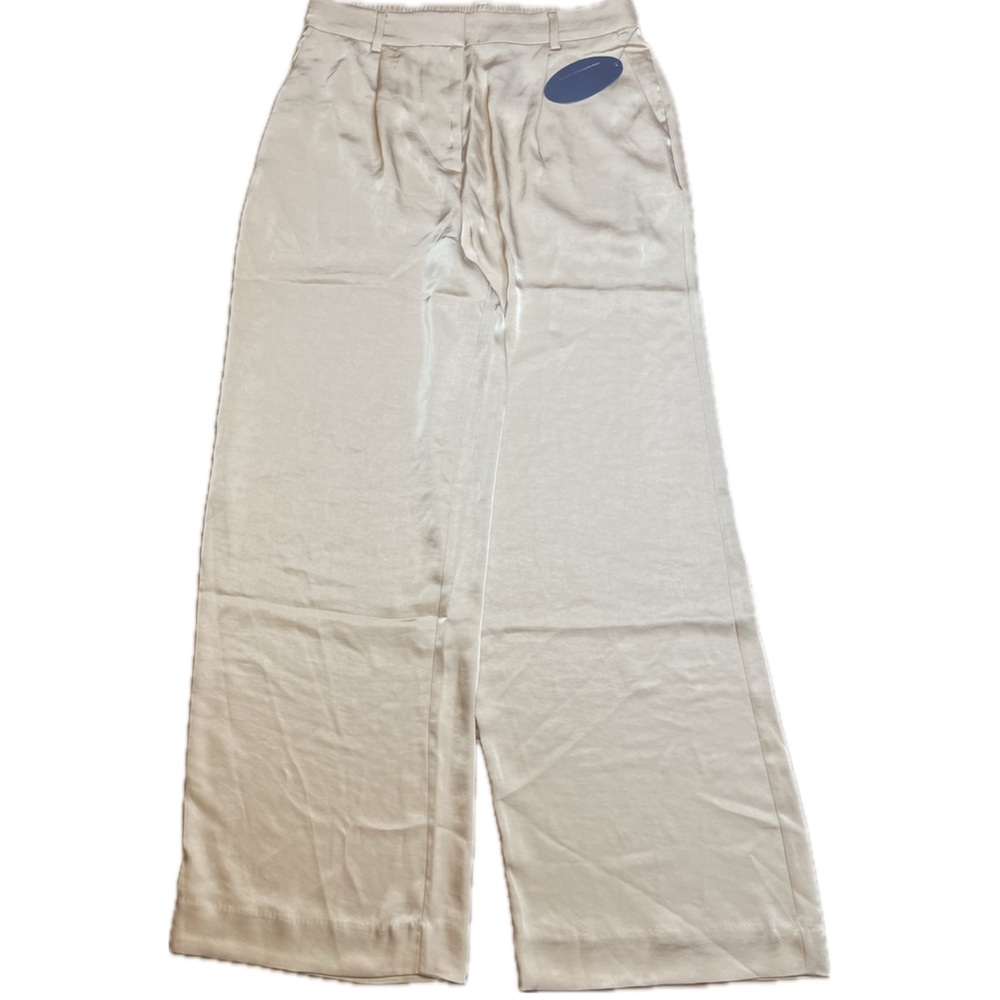 Scoop - Women’s Satin Wide Leg Pants - Color:Cuban Sand - Size L(12-14) - NWT